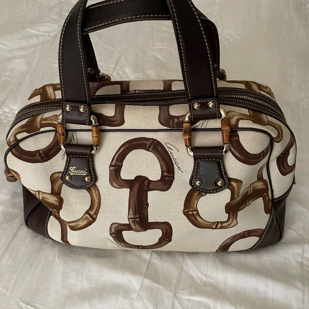 Gucci Horsebit Wood, Canvas & Lather